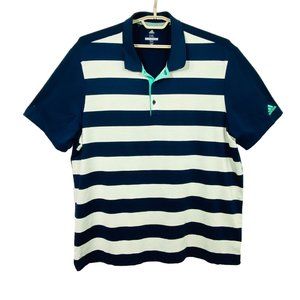 Adidas Golf Striped Polo - 2XL - VGC